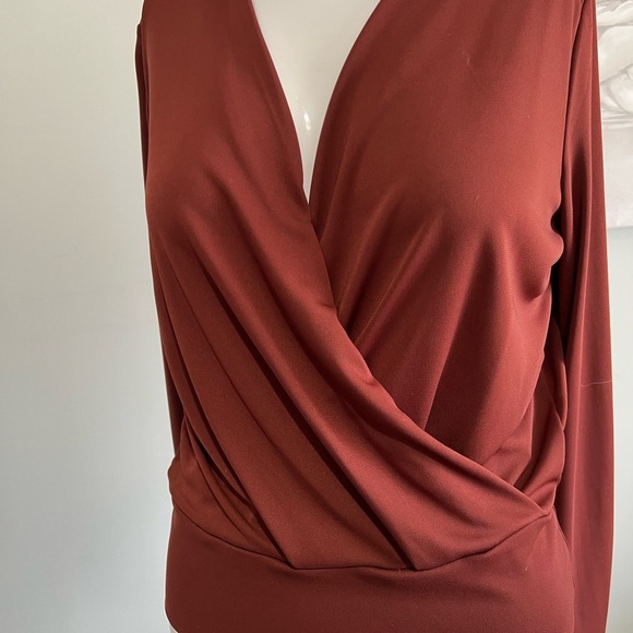 H&M Long sleeve burgundy shirt - Picture 5 of 5